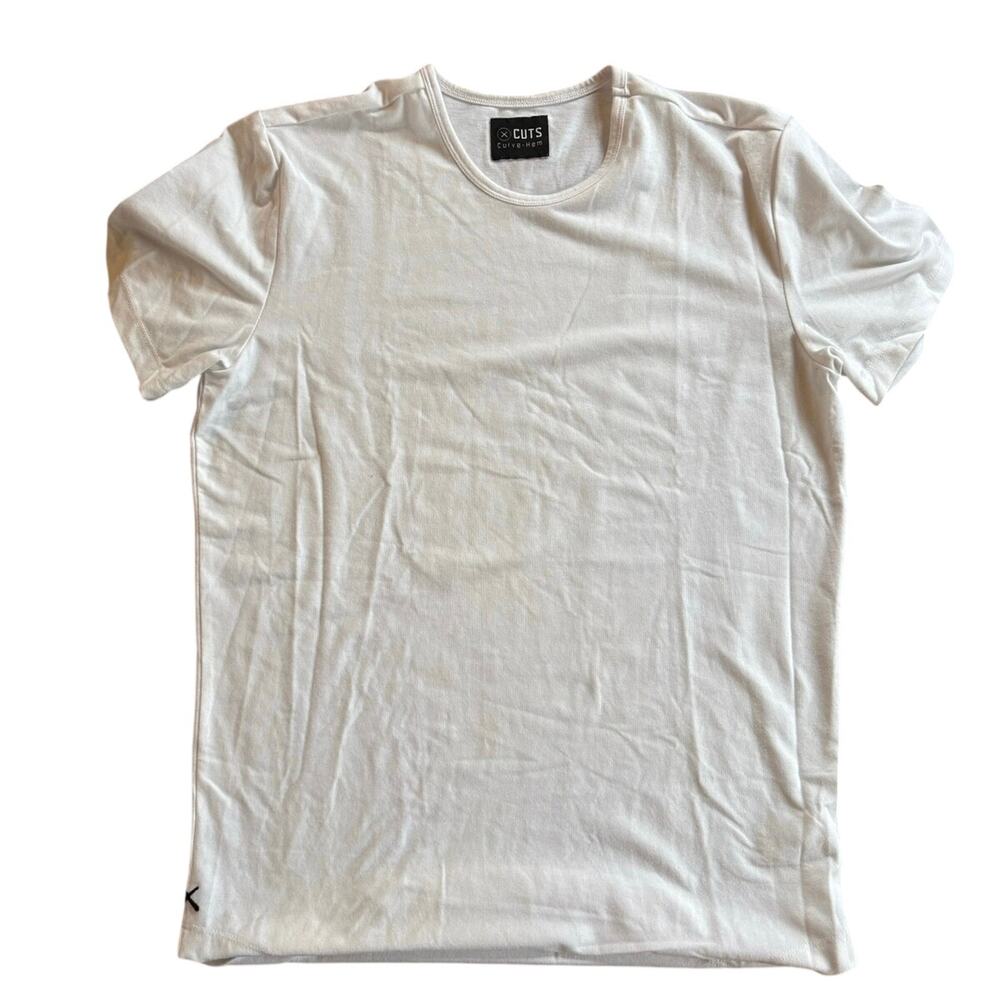 Cuts AO Curve-Hem‎ Tee Medium white